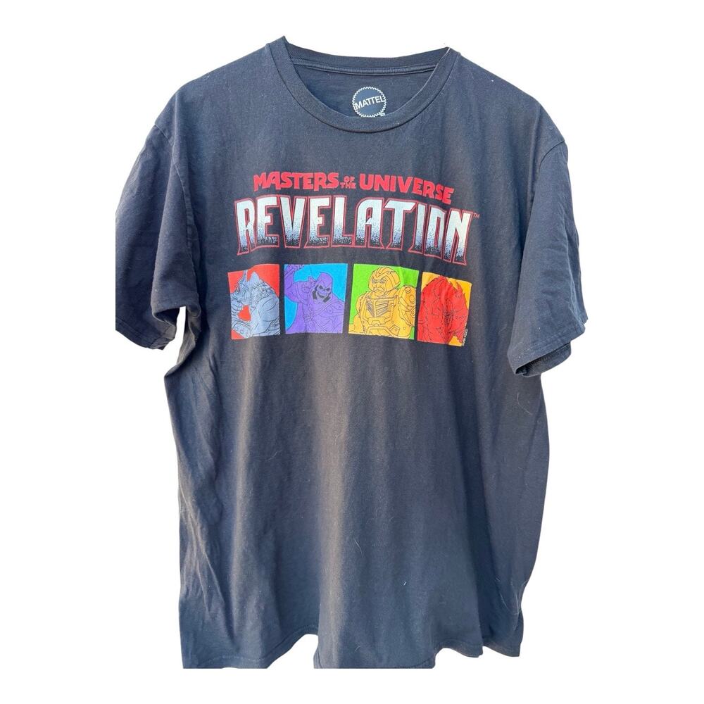 Masters of the Universe Revelation Graphic T Shirt Mens Large Black Mattel Tee